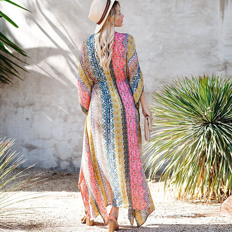 Rayon Printed One-piece Swimwear