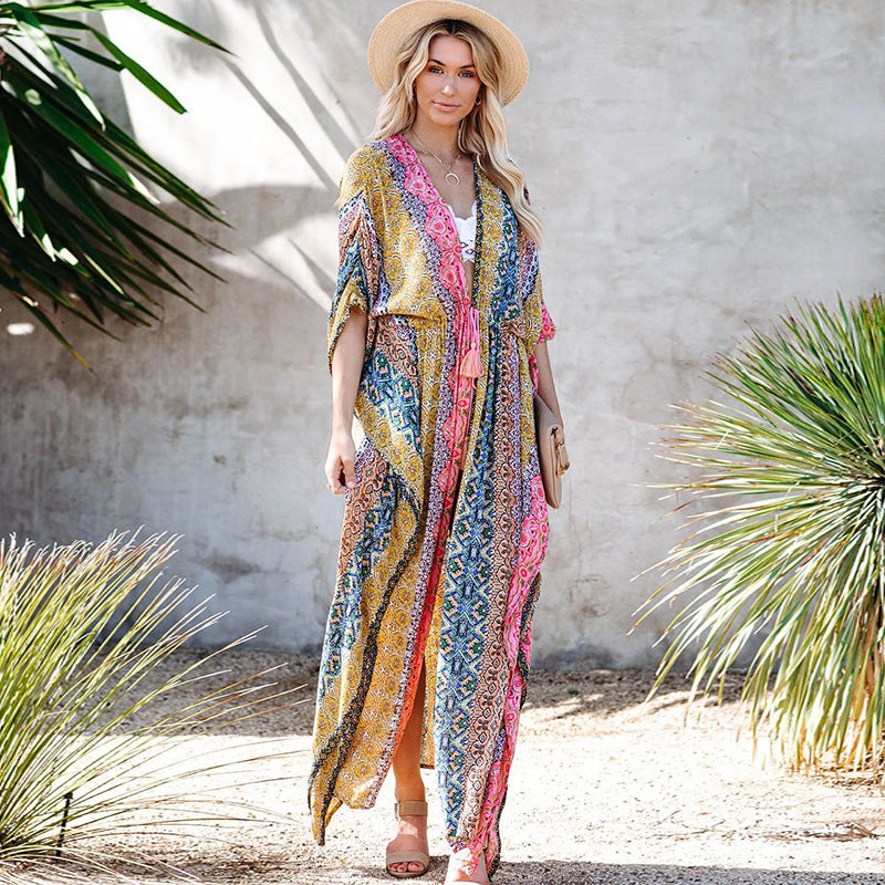 Rayon Printed One-piece Swimwear