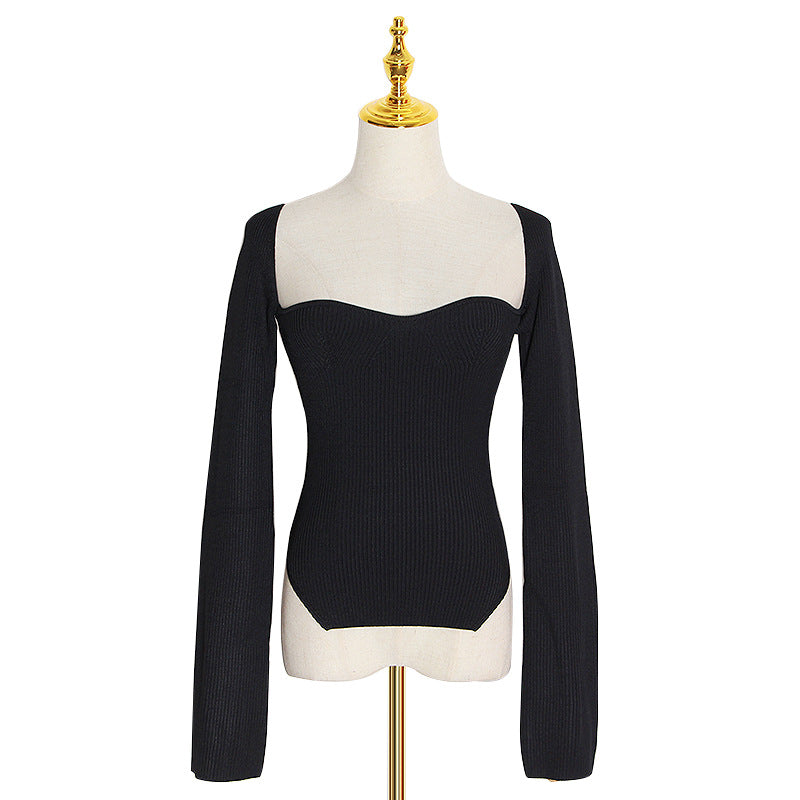 Women's Side-Slit Long-Sleeve Sweater Top