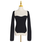 Women's Side-Slit Long-Sleeve Sweater Top