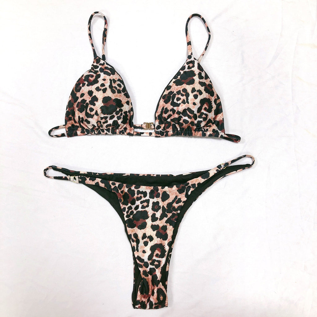 Leopard Print One-piece Swimwear