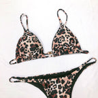Leopard Print One-piece Swimwear