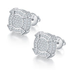 S925 silver moissanite geometric stud earrings