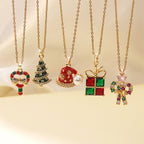 Christmas gift box crystal pendant necklace