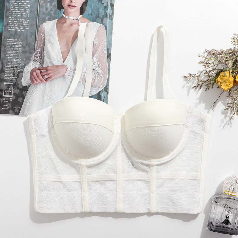 's Sports Bra Stretch Mesh Breathable Underwear Steel Ring Net