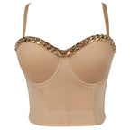 's Gold Thick Chain Tube Top Popular Suspenders Outdoor