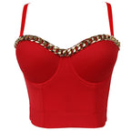 's Gold Thick Chain Tube Top Popular Suspenders Outdoor