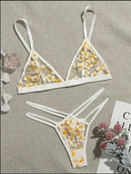 Embroidered Pattern Bra Lingerie