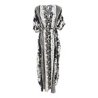 Rayon Snake Pattern Positioning Robe Sun Protection Beach Jacket Blouse Seaside Vacation Dress Women