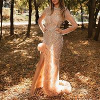 Women's Mesh Fishtail Evening Maxi Dress