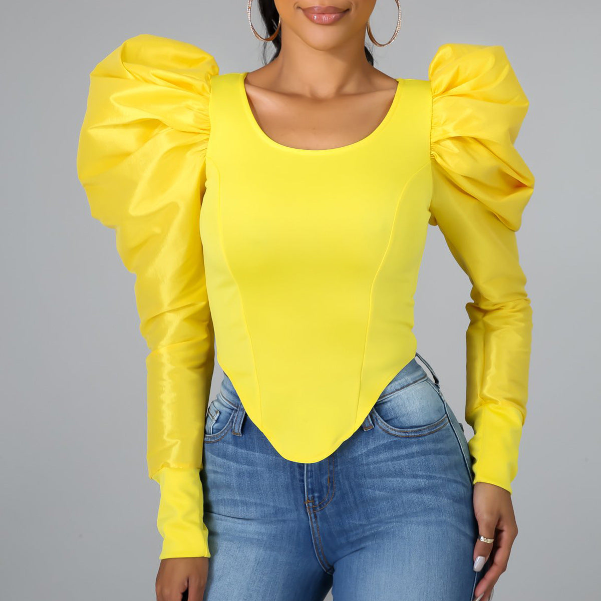 Women's Puff Sleeve Long Sleeve Top