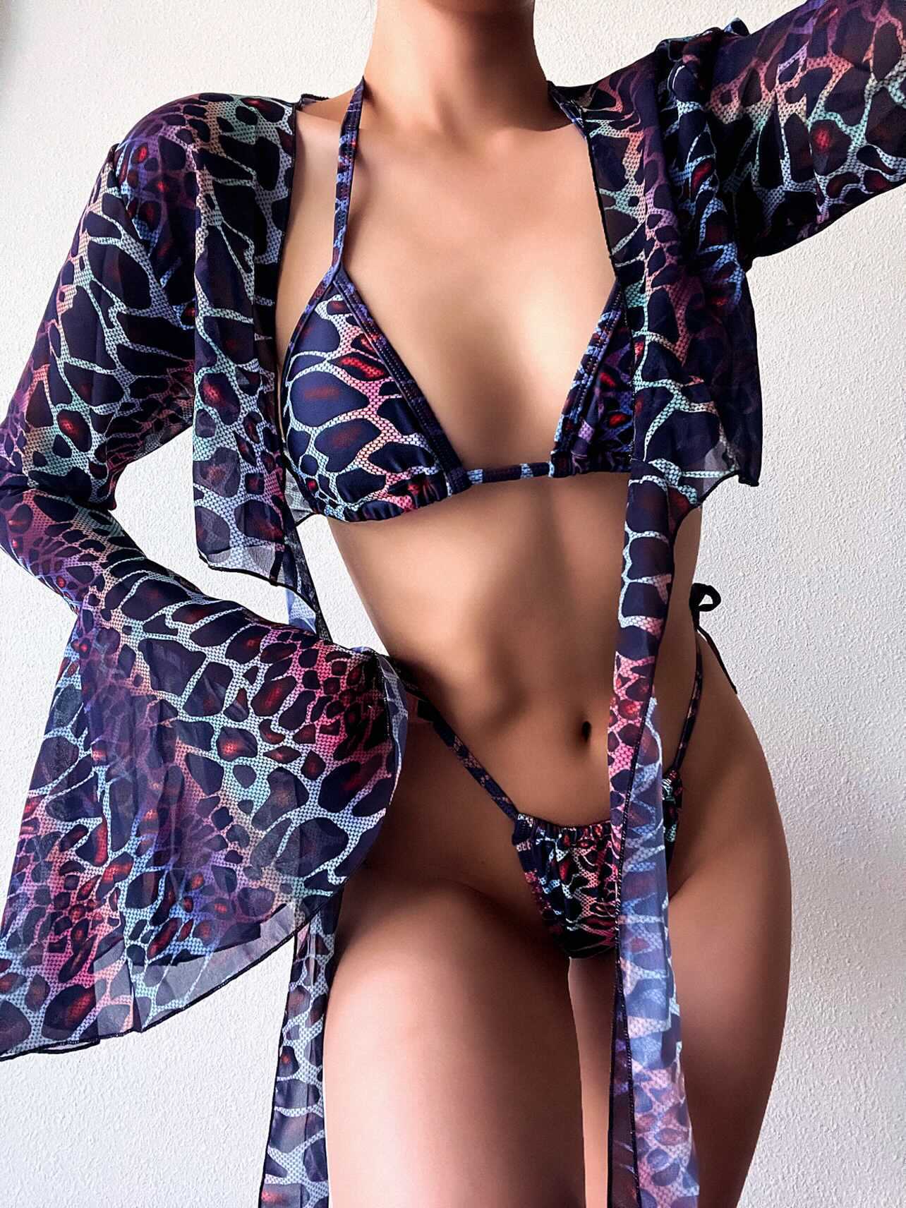 Blouse Banded One-piece Swimwear
