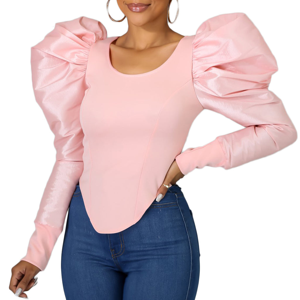 Women's Puff Sleeve Long Sleeve Top