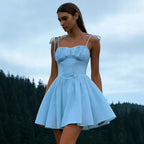 High-waist sleeveless slim-fit midi dress