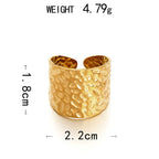 Heart flower starfish shell stainless steel ring