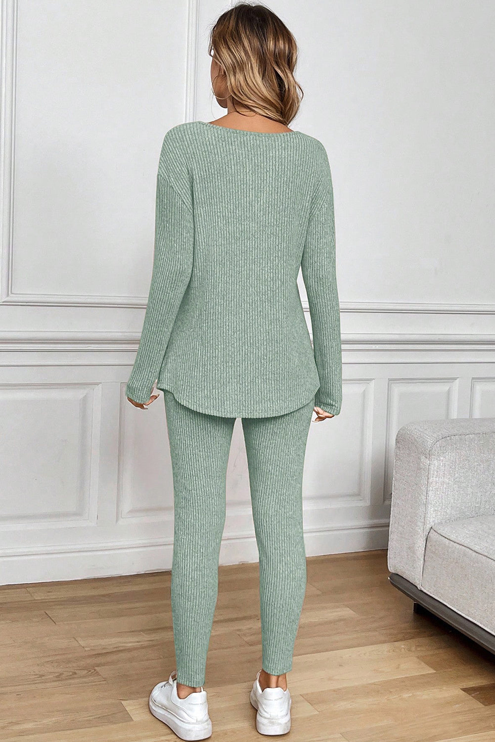 Racing Red Ribbed Pajama Set