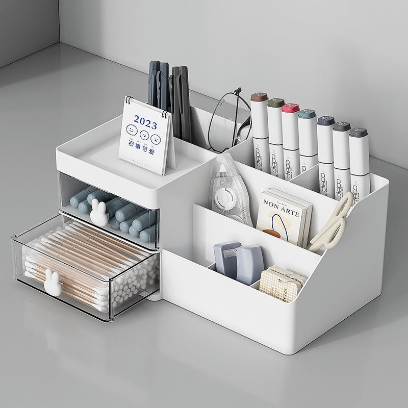 Three-color drawer makeup organizer