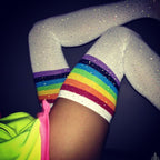 Rhinestone Knee Stockings Lingerie