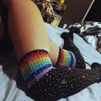 Rhinestone Knee Stockings Lingerie
