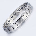 Magnetic accent stainless steel bracelet