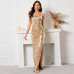 Sequin tube-top party dress