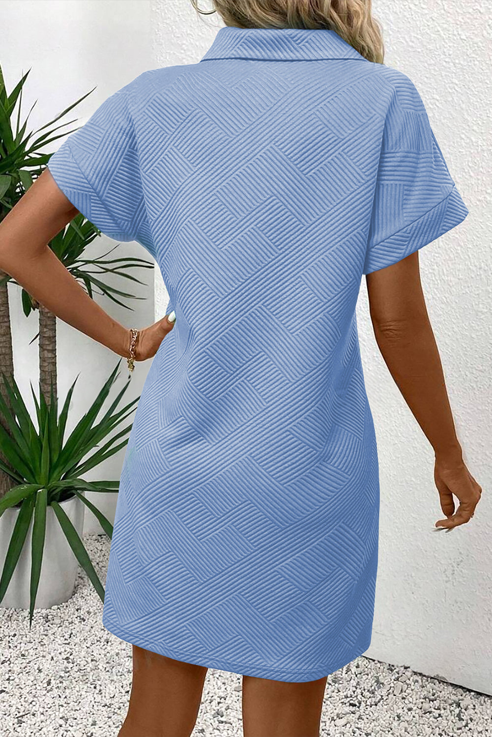 Myosotis Textured A-Line Mini Dress
