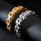 Men's geometric stainless steel bracelet