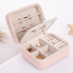 Mini zip travel jewelry box