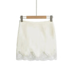 Women's lace sheath mini skirt