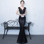 Women's Banquet Evening Dress Summer Long Fishtail Dress Slim Fit