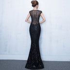 Women's Banquet Evening Dress Summer Long Fishtail Dress Slim Fit