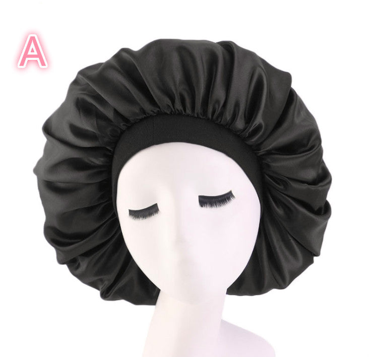 Printed satin-style sleep bonnet