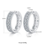 S925 silver 0.74CT moissanite hoop earrings