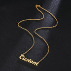 Personalized stainless steel nameplate pendant necklace