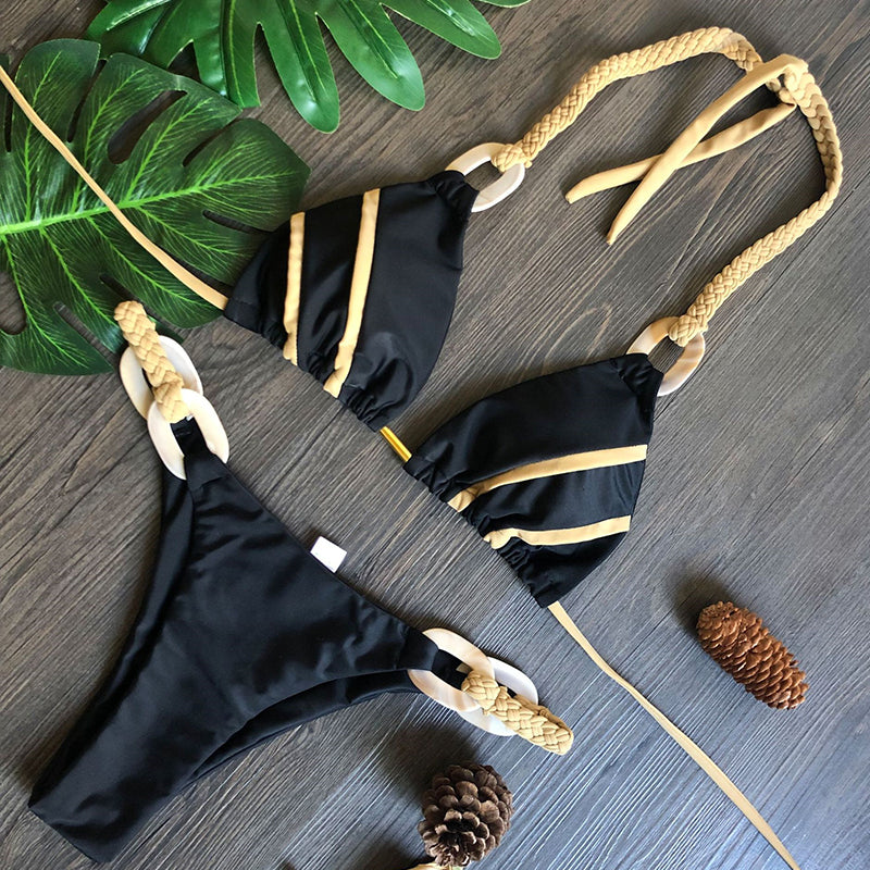 Halter Cut Bikini Swimwear