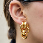 18K gold-color stainless steel earrings