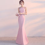 Evening Dress Women Cocktail Host Slim Fit Elegant Five Colors Party Dress Maxi Dress