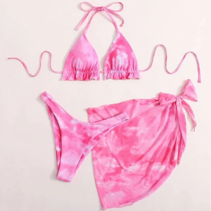 Skirted Tie One-piece Swimwear