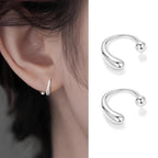 S999 sterling silver eggplant stud earrings