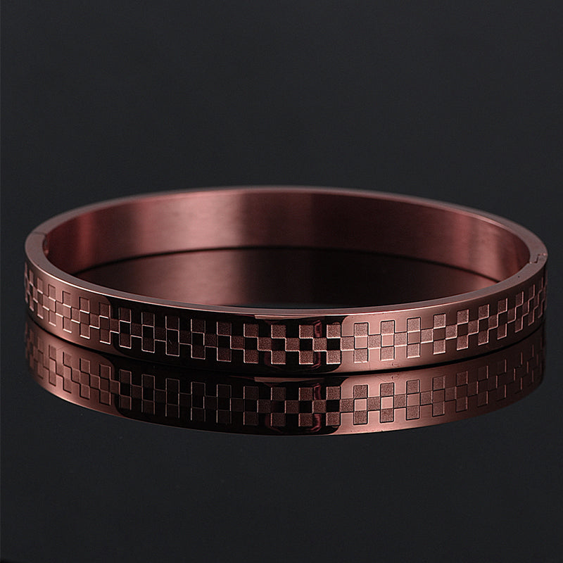 Men's adjustable stainless steel cuff bracelet