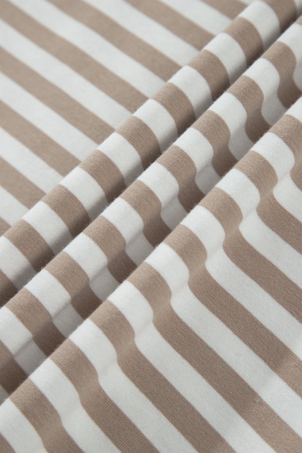Brown Stripe Color-Block Shift Dress