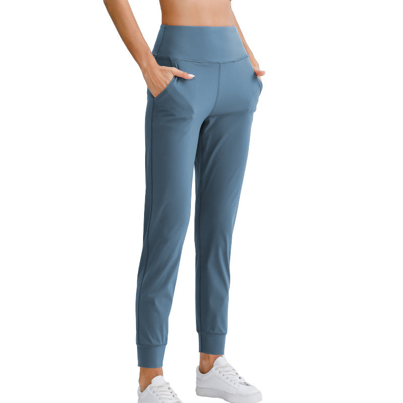 Women's slate blue pocket jogger pants