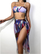 Bandeau Color Bikini Swimwear