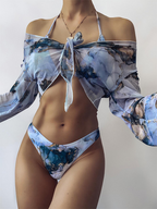 Marble Print Bikini Swimwear