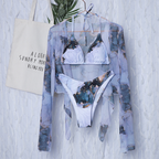 Marble Print Bikini Swimwear