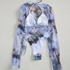 Marble Print Bikini Swimwear