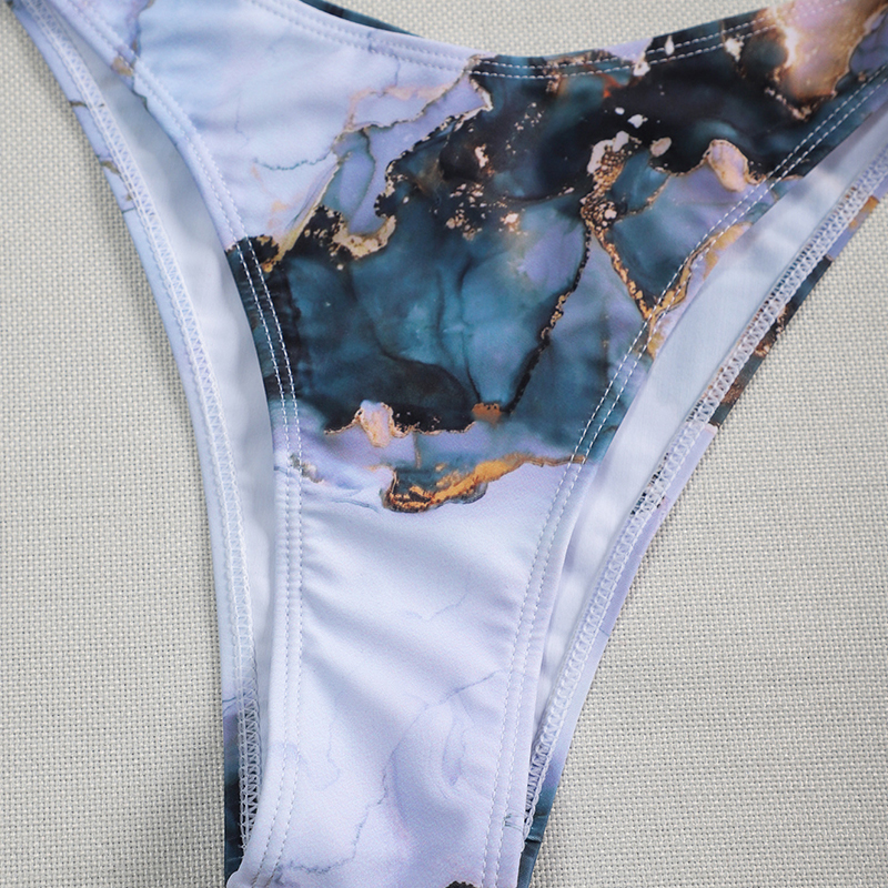 Marble Print Bikini Swimwear