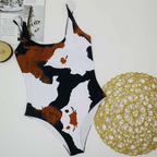 Vintage Print One-piece Swimwear