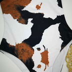 Vintage Print One-piece Swimwear
