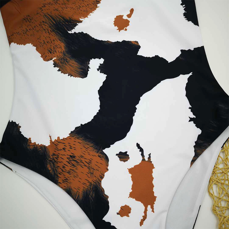Vintage Print One-piece Swimwear
